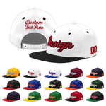 Custom White Black 3D Puff Embroidery Flat Embroidery Casual Sport Baseball Cap | BuyFootballJersey