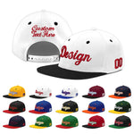 Custom White Black 3D Puff Embroidery Flat Embroidery Casual Sport Baseball Cap | BuyFootballJersey