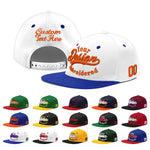 Custom White Royal Blue 3D Puff Embroidery Flat Embroidery Casual Sport Baseball Cap | BuyFootballJersey