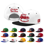 Custom White Black 3D Puff Embroidery Flat Embroidery Casual Sport Baseball Cap | BuyFootballJersey