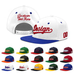 Custom White Royal Blue 3D Puff Embroidery Flat Embroidery Casual Sport Baseball Cap | BuyFootballJersey