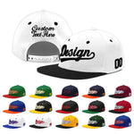 Custom White Black 3D Puff Embroidery Flat Embroidery Casual Sport Baseball Cap | BuyFootballJersey