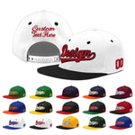 Custom White Black 3D Puff Embroidery Flat Embroidery Casual Sport Baseball Cap | BuyFootballJersey