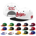 Custom White Black 3D Puff Embroidery Flat Embroidery Casual Sport Baseball Cap | BuyFootballJersey