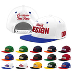 Custom White Royal Blue 3D Puff Embroidery Flat Embroidery Casual Sport Baseball Cap | BuyFootballJersey