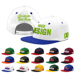 Custom White Royal Blue 3D Puff Embroidery Flat Embroidery Casual Sport Baseball Cap | BuyFootballJersey