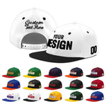 Custom White Black 3D Puff Embroidery Flat Embroidery Casual Sport Baseball Cap | BuyFootballJersey