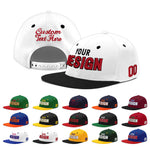 Custom White Black 3D Puff Embroidery Flat Embroidery Casual Sport Baseball Cap | BuyFootballJersey