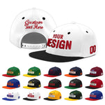 Custom White Black 3D Puff Embroidery Flat Embroidery Casual Sport Baseball Cap | BuyFootballJersey
