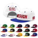 Custom White Royal Blue 3D Puff Embroidery Flat Embroidery Casual Sport Baseball Cap | BuyFootballJersey