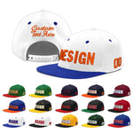 Custom White Royal Blue 3D Puff Embroidery Flat Embroidery Casual Sport Baseball Cap | BuyFootballJersey