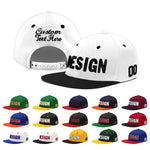 Custom White Black 3D Puff Embroidery Flat Embroidery Casual Sport Baseball Cap | BuyFootballJersey