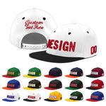 Custom White Black 3D Puff Embroidery Flat Embroidery Casual Sport Baseball Cap | BuyFootballJersey