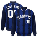 Custom Royal Royal Varsity Full-Snap Blade Pattern Raglan Sleeves Letterman Baseball Jacket | BuyFootballJersey