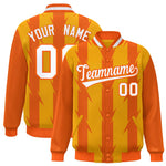 Custom Yellow Yellow Varsity Full-Snap Blade Pattern Raglan Sleeves Letterman Baseball Jacket | BuyFootballJersey