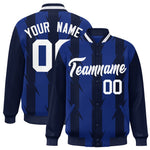 Custom Royal Royal Varsity Full-Snap Blade Pattern Raglan Sleeves Letterman Baseball Jacket | BuyFootballJersey