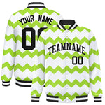Custom White Varsity Full-Snap Ripple Color Block Letterman Jacket | BuyFootballJersey