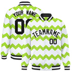 Custom White Varsity Full-Snap Ripple Color Block Letterman Jacket | BuyFootballJersey