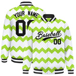 Custom White Varsity Full-Snap Ripple Color Block Letterman Jacket | BuyFootballJersey