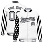 Custom White American Flag Varsity Full-Snap Raglan Sleeves Letterman Bomber Jacket | BuyFootballJersey