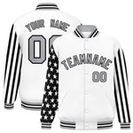 Custom White American Flag Varsity Full-Snap Raglan Sleeves Letterman Bomber Jacket | BuyFootballJersey