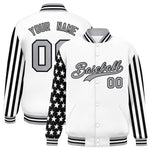 Custom White American Flag Varsity Full-Snap Raglan Sleeves Letterman Bomber Jacket | BuyFootballJersey