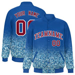 Custom Royal Varsity Full-Snap Sparkle-Effect Pattern Letterman Baseball Jacket | BuyFootballJersey