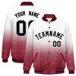Custom White Varsity Full-Snap Sparkle-Effect Pattern Letterman Baseball Jacket | BuyFootballJersey