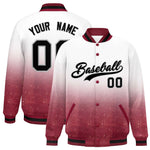 Custom White Varsity Full-Snap Sparkle-Effect Pattern Letterman Baseball Jacket | BuyFootballJersey