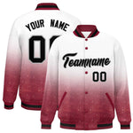 Custom White Varsity Full-Snap Sparkle-Effect Pattern Letterman Baseball Jacket | BuyFootballJersey