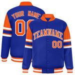 Custom Royal Varsity Full-Snap Color Block Letterman Jacket | BuyFootballJersey