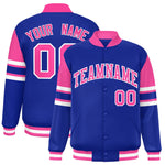 Custom Royal Varsity Full-Snap Color Block Letterman Jacket | BuyFootballJersey
