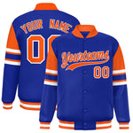 Custom Royal Varsity Full-Snap Color Block Letterman Jacket | BuyFootballJersey