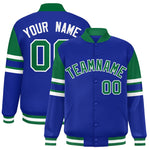 Custom Royal Varsity Full-Snap Color Block Letterman Jacket | BuyFootballJersey