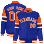 Custom Royal Varsity Full-Snap Color Block Letterman Jacket | BuyFootballJersey