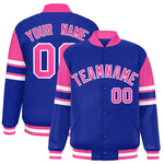 Custom Royal Varsity Full-Snap Color Block Letterman Jacket | BuyFootballJersey