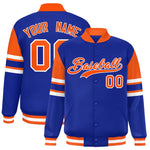 Custom Royal Varsity Full-Snap Color Block Letterman Jacket | BuyFootballJersey