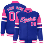 Custom Royal Varsity Full-Snap Color Block Letterman Jacket | BuyFootballJersey