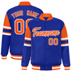 Custom Royal Varsity Full-Snap Color Block Letterman Jacket | BuyFootballJersey