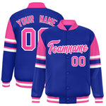 Custom Royal Varsity Full-Snap Color Block Letterman Jacket | BuyFootballJersey
