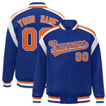 Custom Royal Varsity Full-Snap Color Block Letterman Jacket | BuyFootballJersey