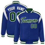 Custom Royal Varsity Full-Snap Color Block Letterman Jacket | BuyFootballJersey