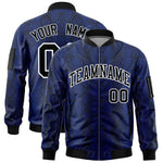 Custom Varsity Full-Zip Snake Pattern Letterman Bomber Jacket | BuyFootballJersey
