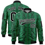 Custom Varsity Full-Zip Snake Pattern Letterman Bomber Jacket | BuyFootballJersey