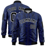 Custom Varsity Full-Zip Snake Pattern Letterman Bomber Jacket | BuyFootballJersey