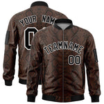 Custom Varsity Full-Zip Snake Pattern Letterman Bomber Jacket | BuyFootballJersey