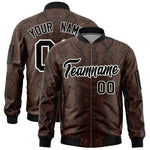 Custom Varsity Full-Zip Snake Pattern Letterman Bomber Jacket | BuyFootballJersey