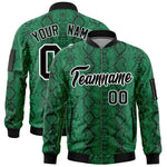Custom Varsity Full-Zip Snake Pattern Letterman Bomber Jacket | BuyFootballJersey