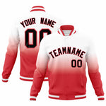 Custom White Light Red Full-Snap Varsity Personalization Gradient Fashion Letterman Jacket | BuyFootballJersey