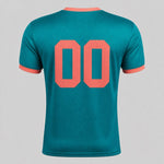 Unofficial Custom Mesh Fan Jersey – Teal / Coral – Personalized Name, Number & Logo – Not Licensed
